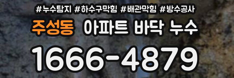 주성동 아파트 바닥 누수