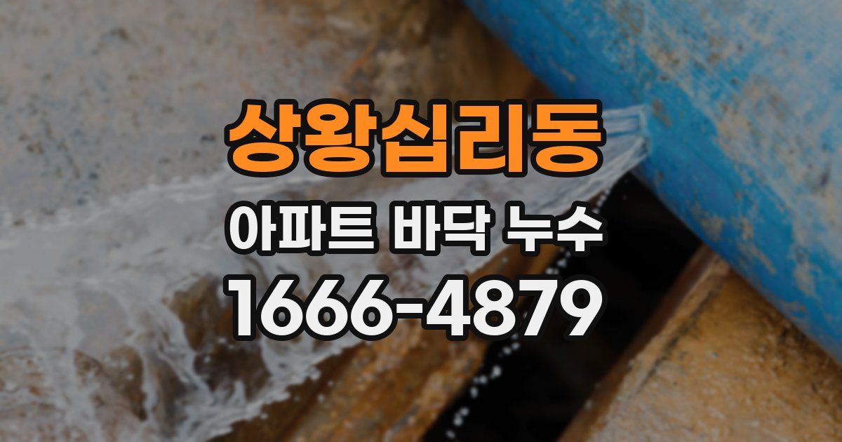 상왕십리동 아파트 바닥 누수