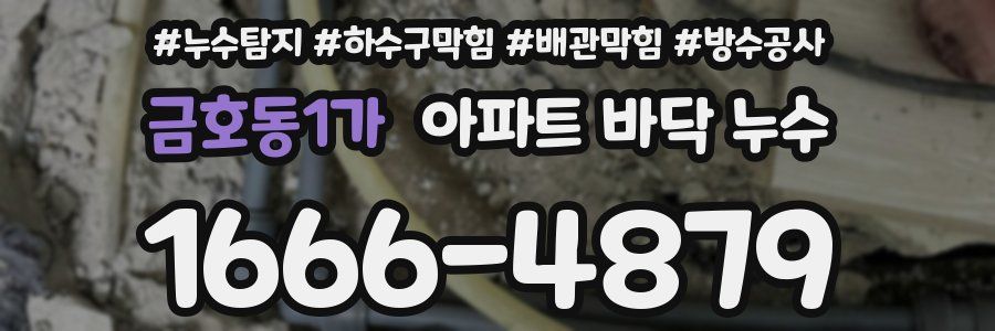 금호동1가 아파트 바닥 누수
