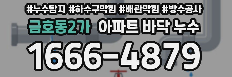 금호동2가 아파트 바닥 누수