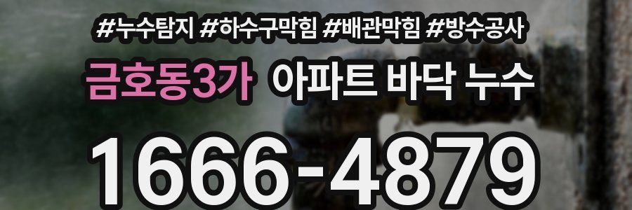 금호동3가 아파트 바닥 누수