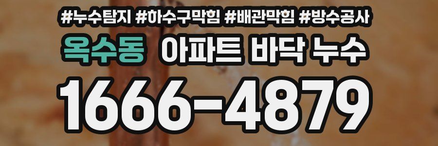 옥수동 아파트 바닥 누수