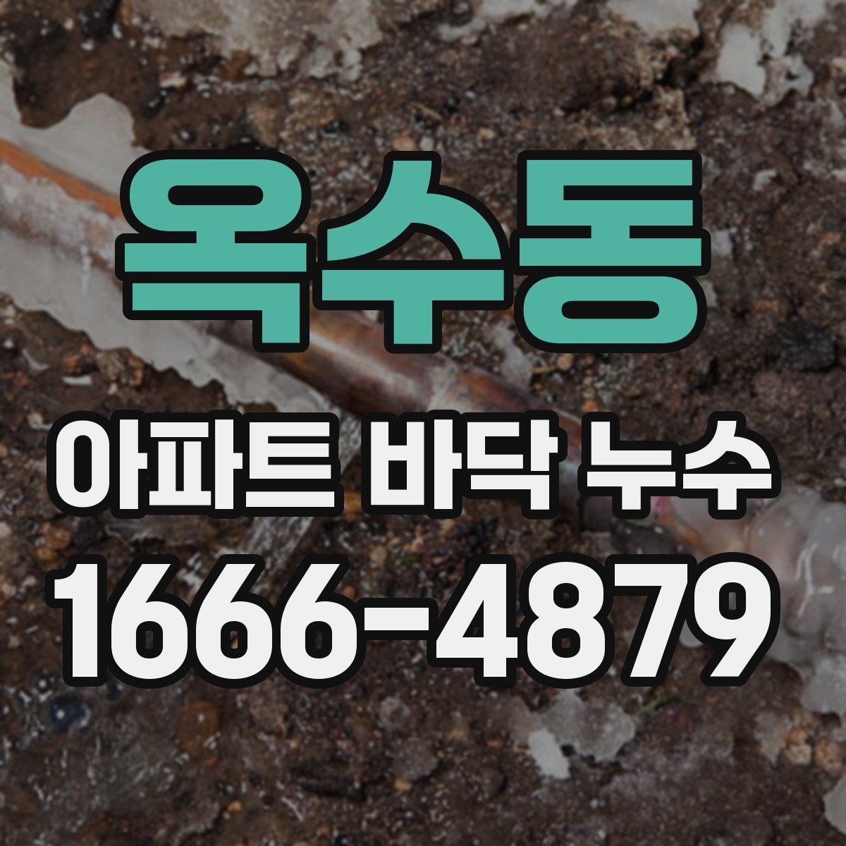 옥수동 아파트 바닥 누수