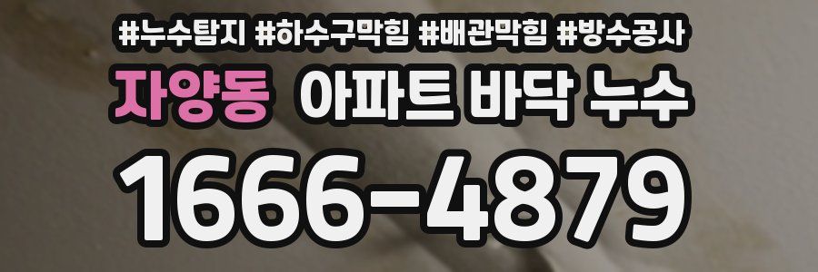 자양동 아파트 바닥 누수
