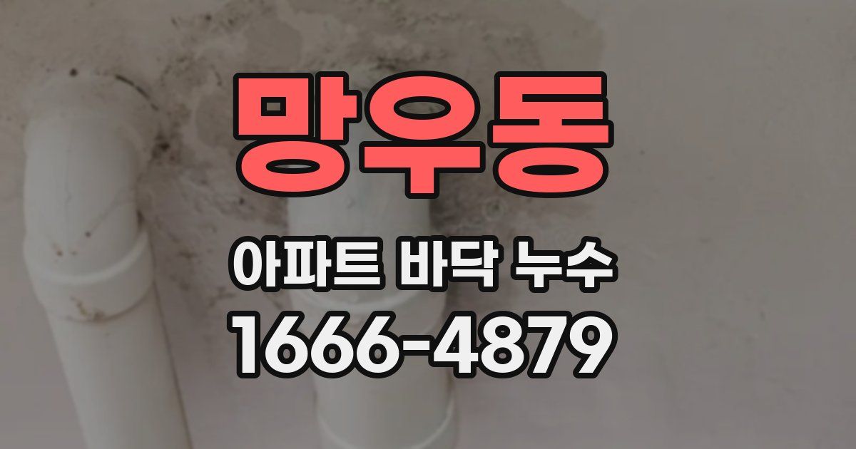 망우동 아파트 바닥 누수