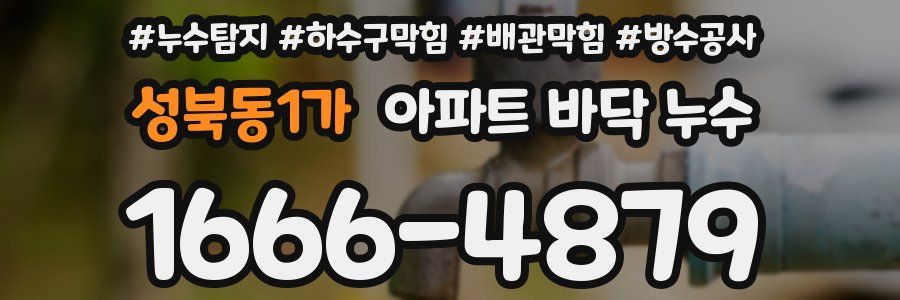 성북동1가 아파트 바닥 누수