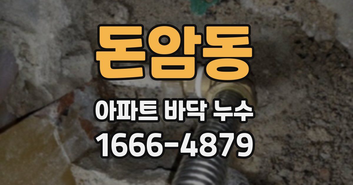 돈암동 아파트 바닥 누수