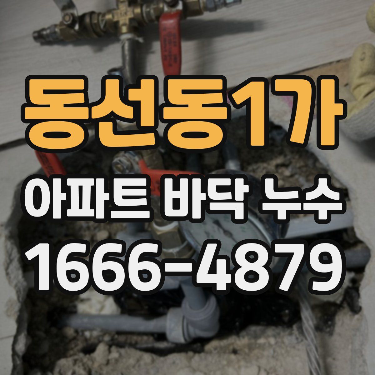 동선동1가 아파트 바닥 누수