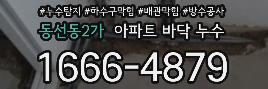 동선동2가 아파트 바닥 누수