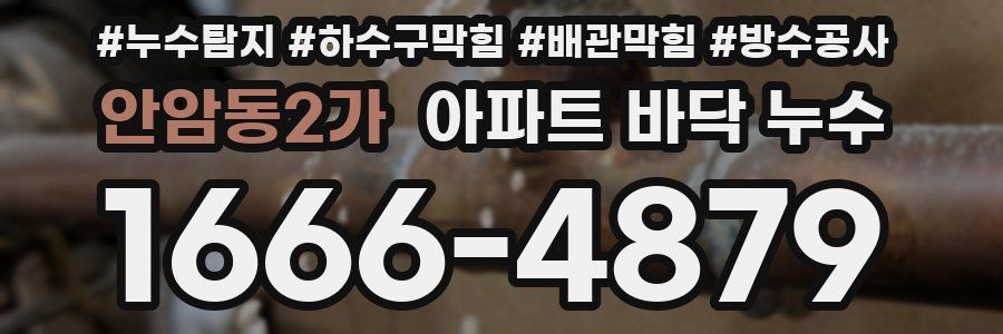 안암동2가 아파트 바닥 누수