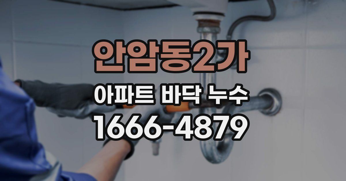안암동2가 아파트 바닥 누수