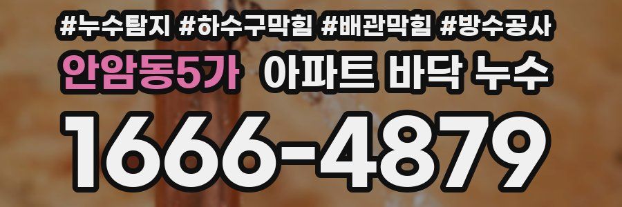 안암동5가 아파트 바닥 누수