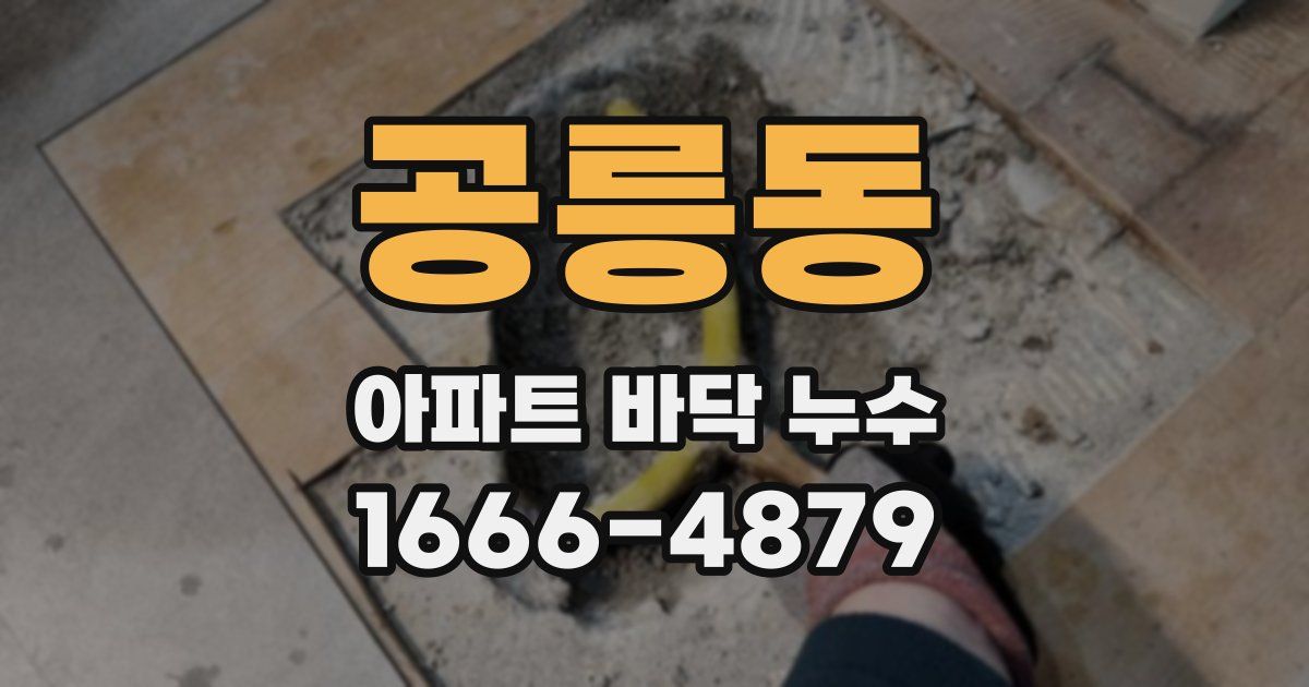 공릉동 아파트 바닥 누수