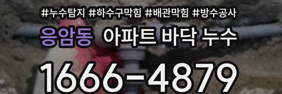 응암동 아파트 바닥 누수
