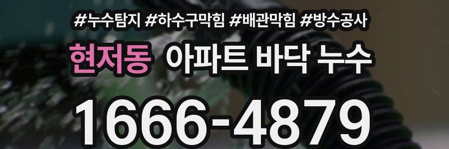 현저동 아파트 바닥 누수
