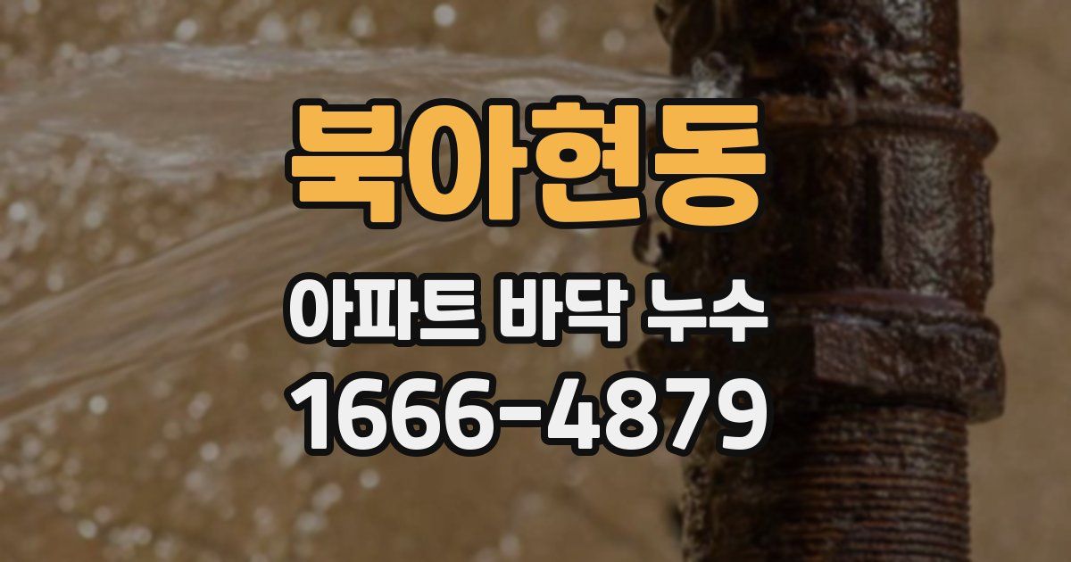 북아현동 아파트 바닥 누수