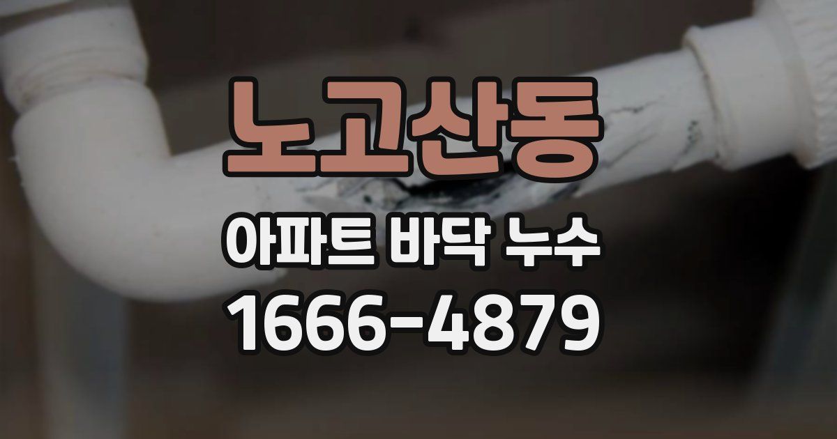 노고산동 아파트 바닥 누수