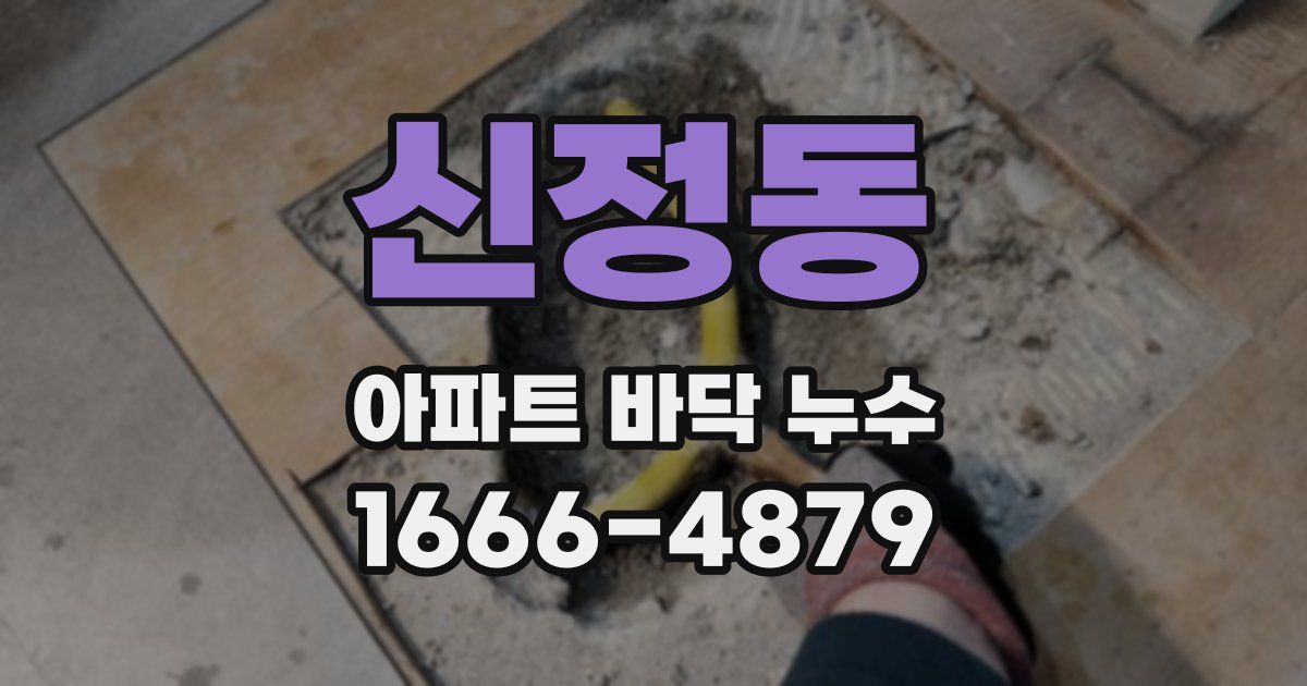 신정동 아파트 바닥 누수
