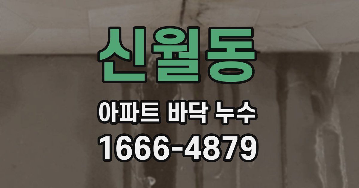신월동 아파트 바닥 누수