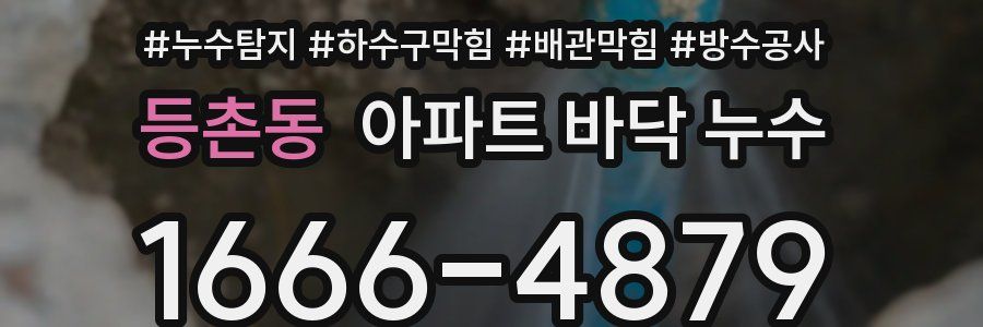 등촌동 아파트 바닥 누수