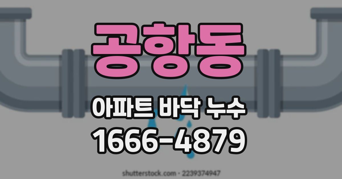 공항동 아파트 바닥 누수
