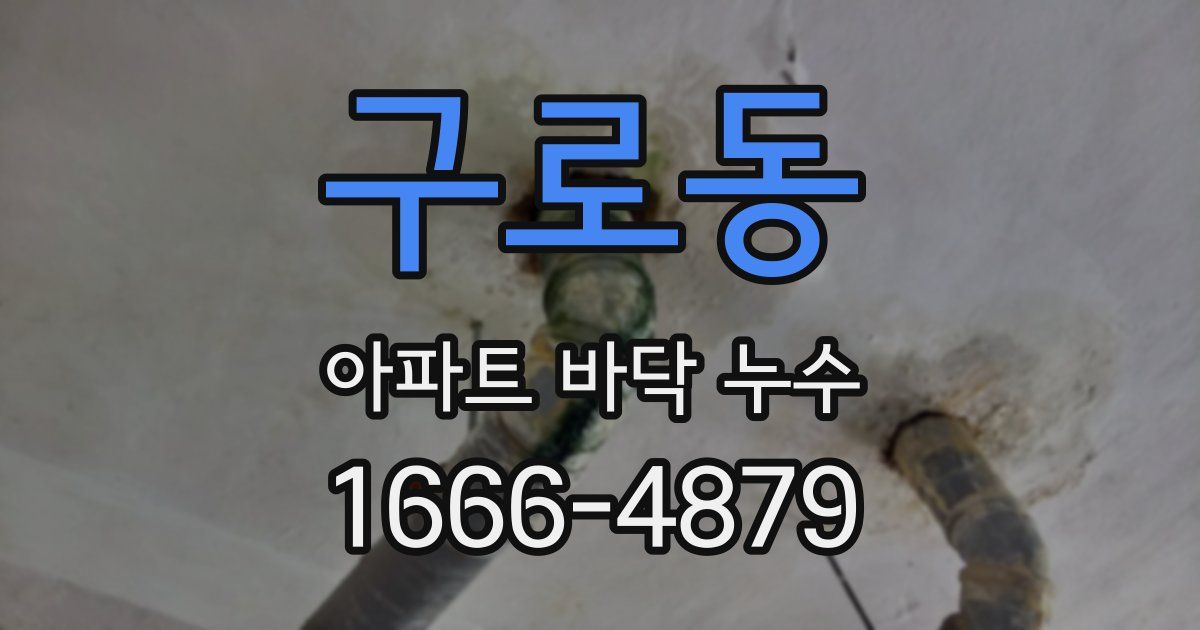 구로동 아파트 바닥 누수