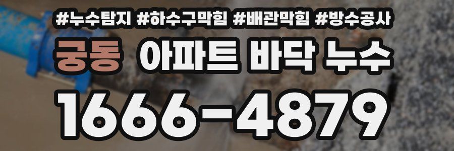 궁동 아파트 바닥 누수