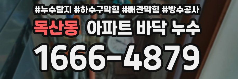 독산동 아파트 바닥 누수