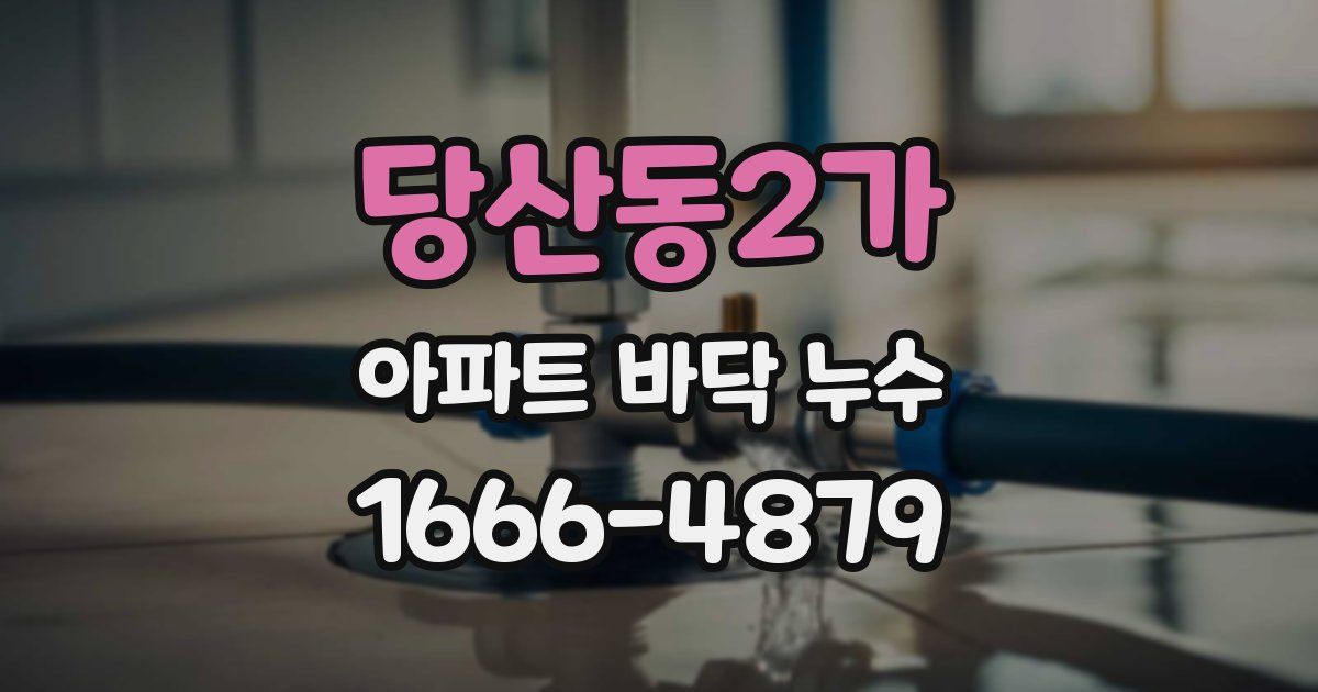 당산동2가 아파트 바닥 누수