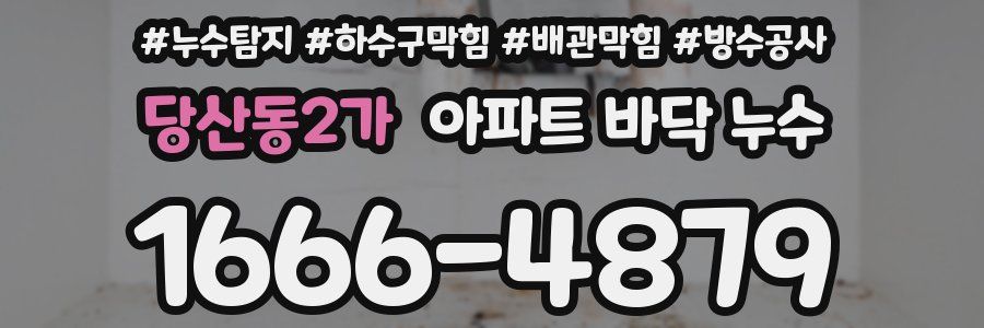 당산동2가 아파트 바닥 누수