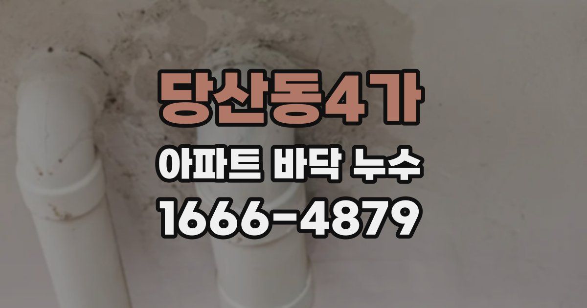 당산동4가 아파트 바닥 누수