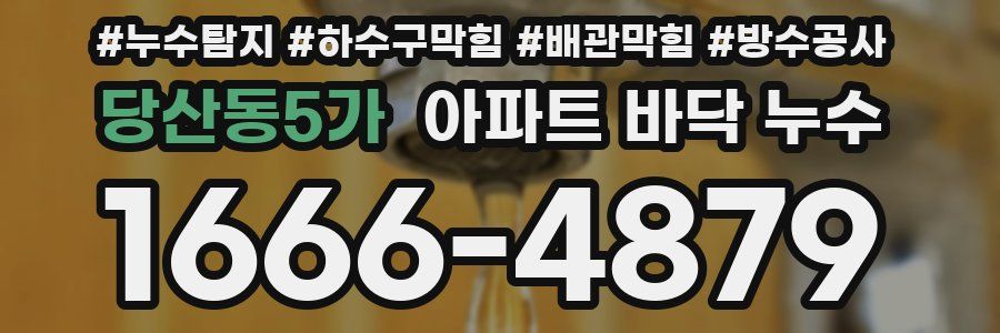 당산동5가 아파트 바닥 누수