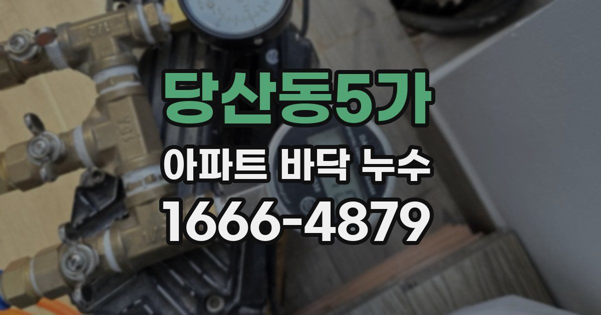 당산동5가 아파트 바닥 누수
