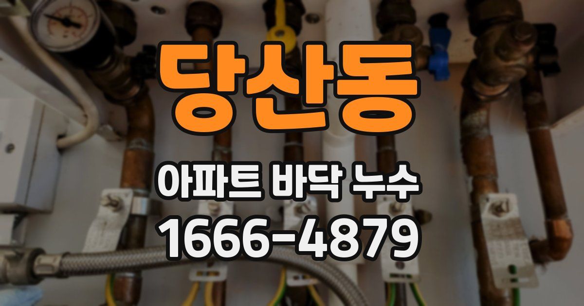 당산동 아파트 바닥 누수