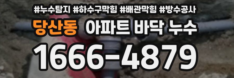 당산동 아파트 바닥 누수