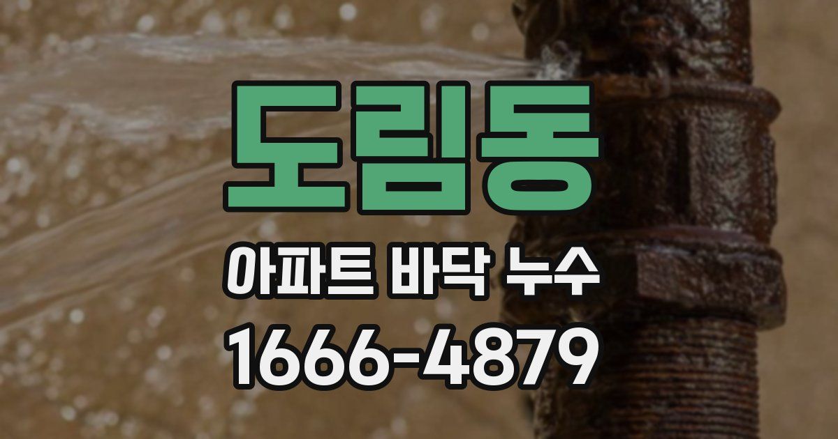 도림동 아파트 바닥 누수
