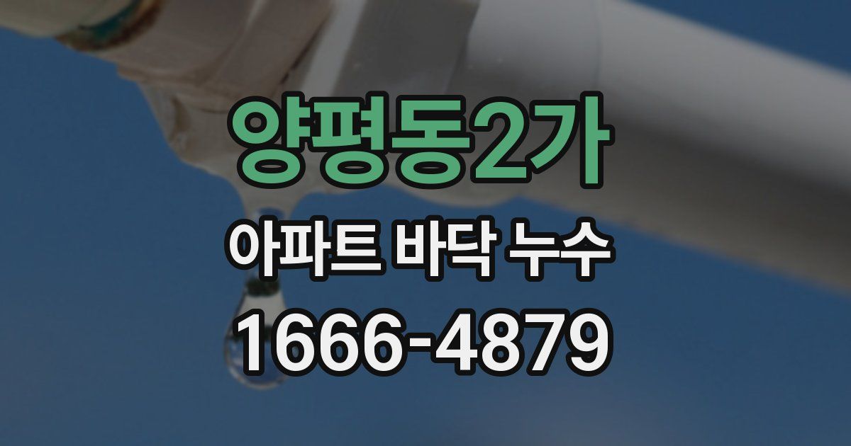양평동2가 아파트 바닥 누수