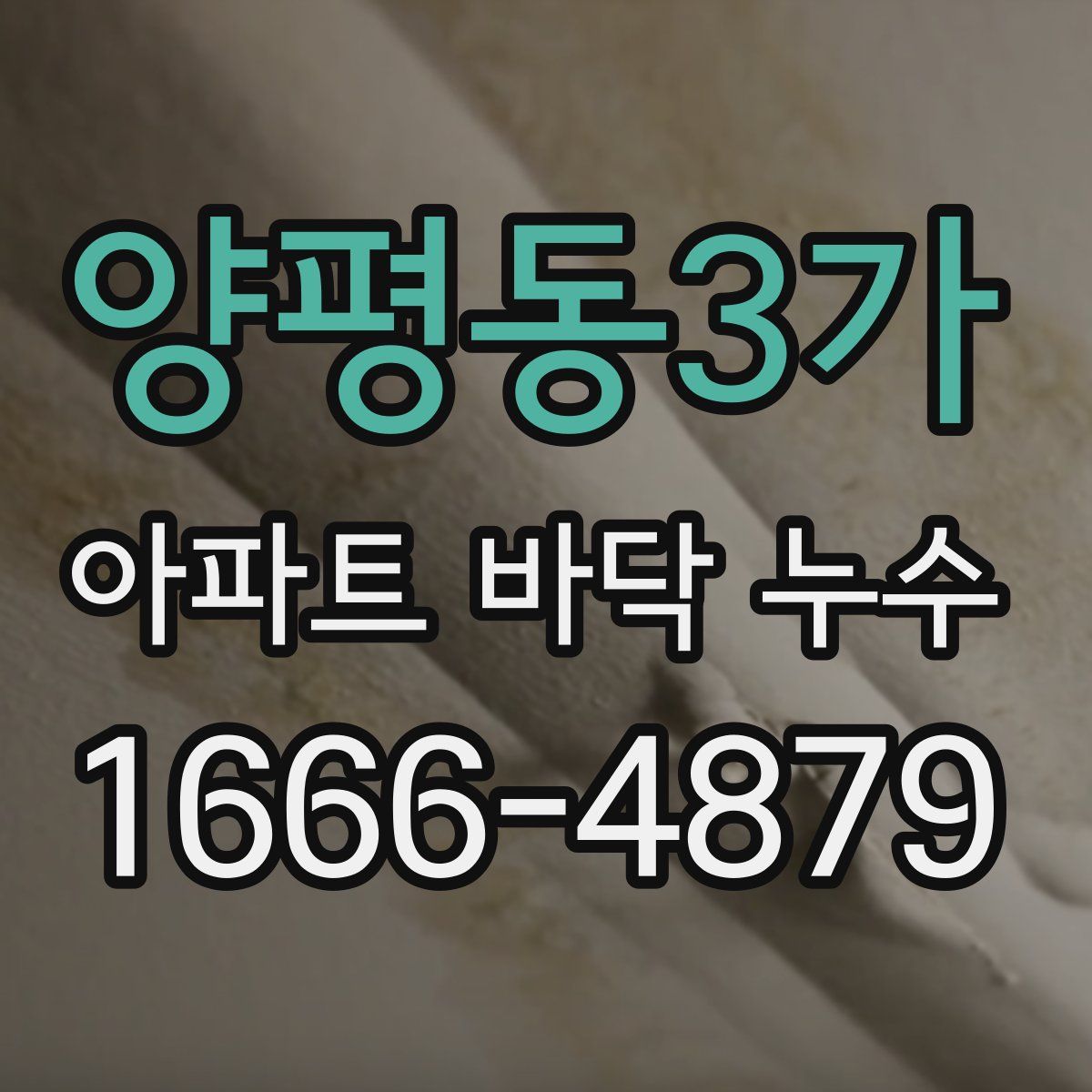양평동3가 아파트 바닥 누수