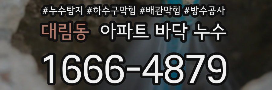 대림동 아파트 바닥 누수