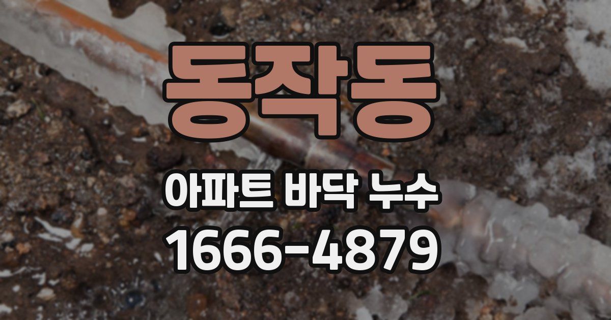 동작동 아파트 바닥 누수