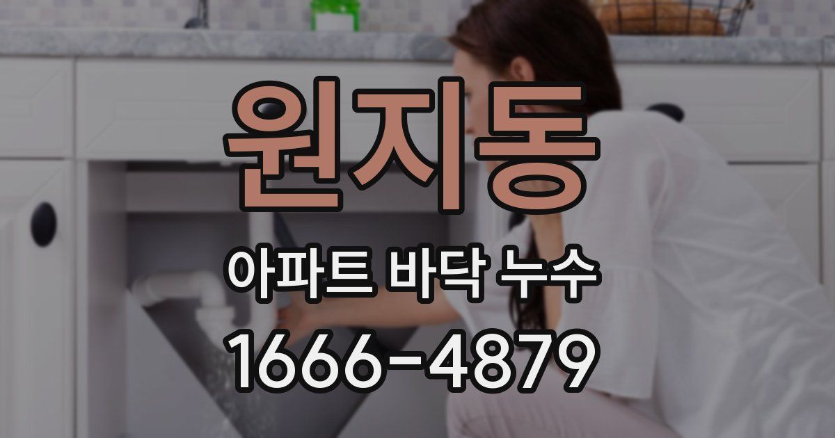 원지동 아파트 바닥 누수