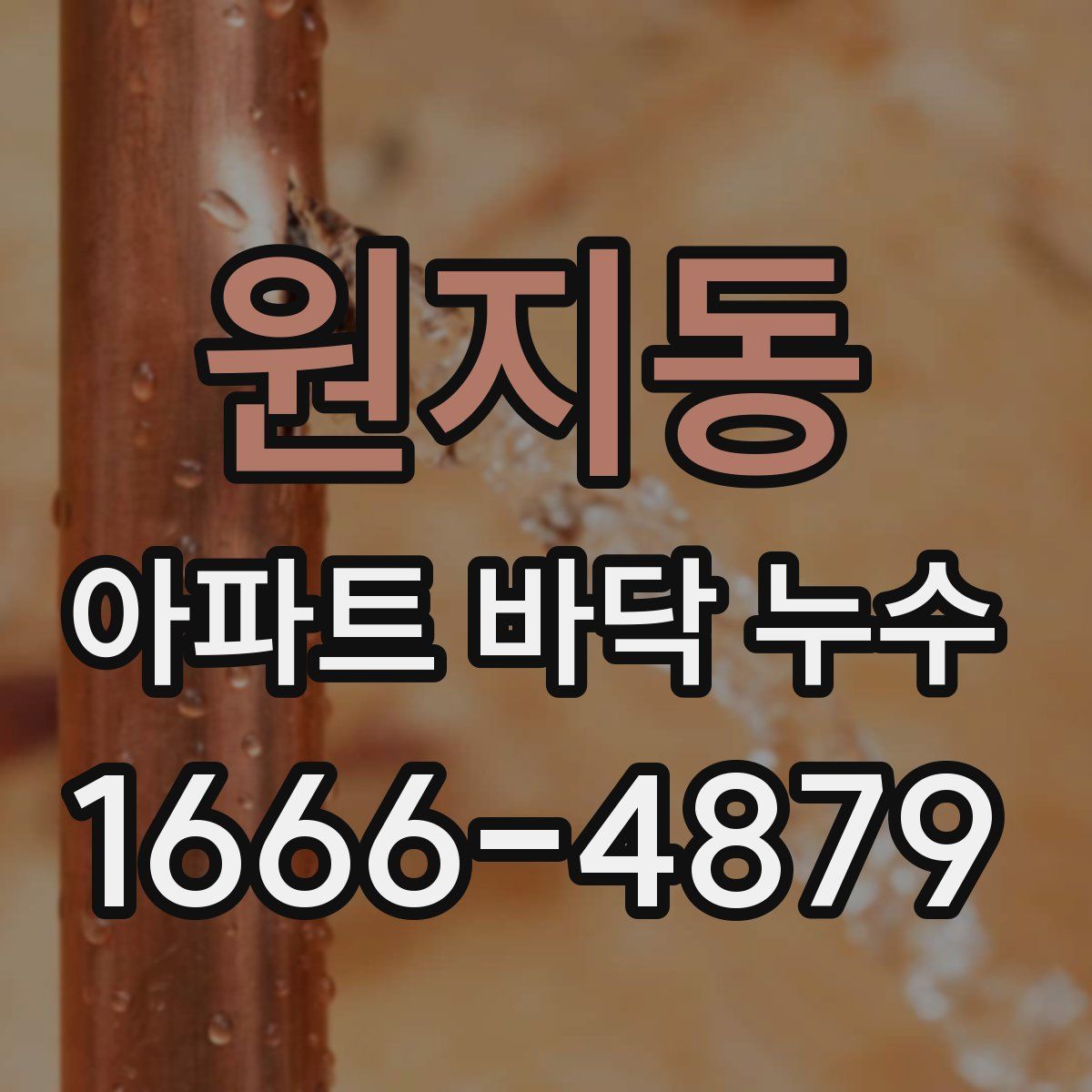 원지동 아파트 바닥 누수