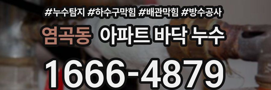 염곡동 아파트 바닥 누수