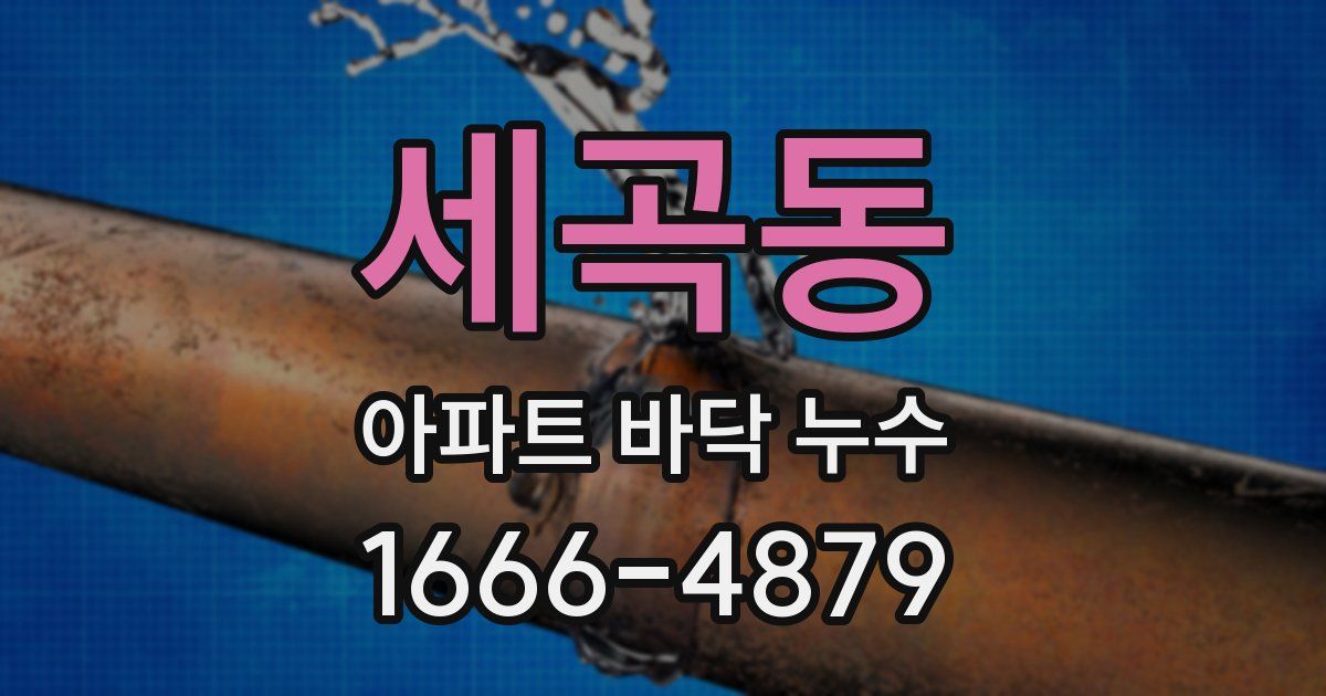 세곡동 아파트 바닥 누수