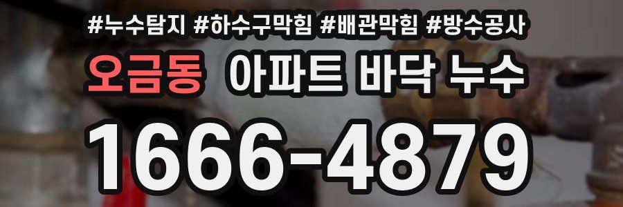 오금동 아파트 바닥 누수