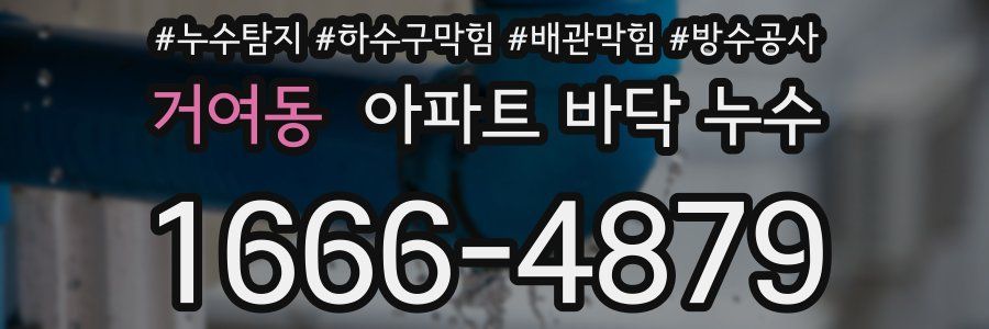 거여동 아파트 바닥 누수