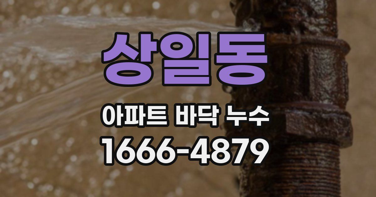 상일동 아파트 바닥 누수