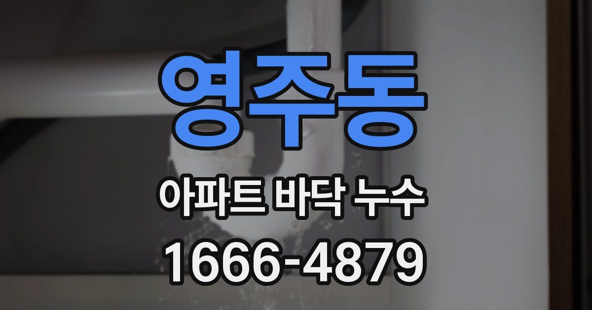 영주동 아파트 바닥 누수