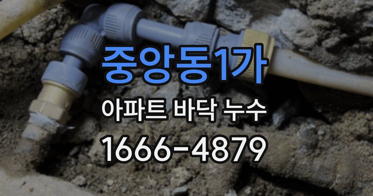 중앙동1가 아파트 바닥 누수