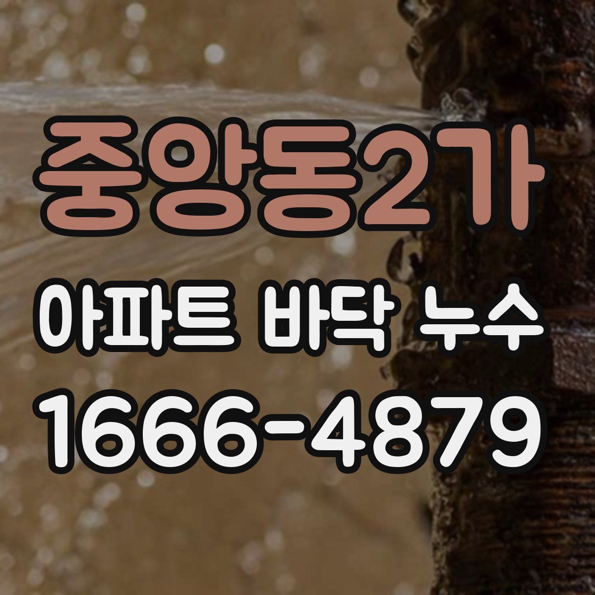 중앙동2가 아파트 바닥 누수